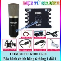 COMBO THU ÂM MICRO TAKSTAR k500 SOUND CARD XOX K10  DÂY LIVE STREAM MA2