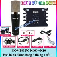 COMBO THU ÂM MICRO TAKSTAR k600 SOUND CARD XOX K10  DÂY LIVE STREAM MA2