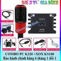 COMBO THU ÂM MICRO TAKSTAR k320 SOUND CARD XOX KS108  DÂY LIVE STREAM MA2