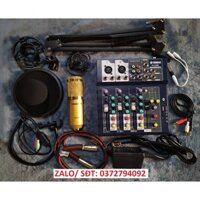 COMBO THU ÂM MIXER YAMAHA F4 USB BLUETOOTH MIC BM900 WOAICHANG Full phụ kiện