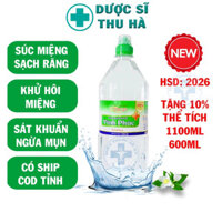 Combo thùng 12 chai 1000ml nước súc miệng, nước muối sinh lý Vĩnh Phúc Smile - Date xa