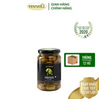 Combo thùng 12 hũ Quả oliu xanh tách hạt OLYMPIAS hũ 370g