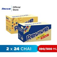 Combo Thùng 24 Chai Revive (500ml/chai) và Thùng 24 Chai Revive Chanh Muối (390ml/chai)