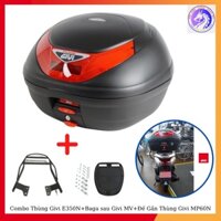 Combo Thùng Sau Givi E350N + Baga Sau Givi MV + Đế Gắn Thùng Givi MP60N Gắn Cho Xe Exciter 2009/2011/150 - Winner 150/X