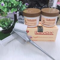 Combo Thuốc Duỗi Ép Tóc Tại Nhà Lavox 140mlx2 Hair Straight Cream With Brush
