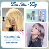 Combo thuốc nhuộm tóc màu TÍM SỮA + Thuốc tẩy | BlisHair