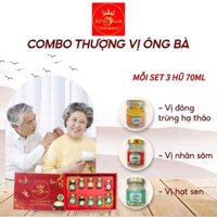 Combo thượng vị ông bà 3 hũ yến hàm lượng 39% Yến nguyên chất