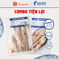 COMBO TIỆN LỢI Cá thu 1 nắng (2 khúc 500gr/) + Khô cá đù 1 nắng xẻ  (3-4 con/500gr)