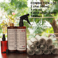 Combo Tiện Lợi: Nước xịt thơm Reviwipes cho thảm yoga, dụng cụ gym