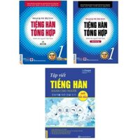 Combo Tiếng Hàn Tổng Hợp Sơ Cấp 1 Giáo Trình   Bài tập Và Vở Tập Viết Tiếng Hàn - Bản Quyền - Combo Màu Tập Viết