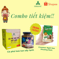 (Combo Tiết Kiệm)  01 Hộp Cà Phê Hoà Tan Sấy Lạnh 100gr Tặng 01 Hộp Sữa Đặc Ngôi Sao Phương Nam Xanh 380gr