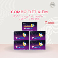 Combo tiết kiệm băng vệ sinh UUcare Singapore Young Girl ban đêm 36cm 8 miếng