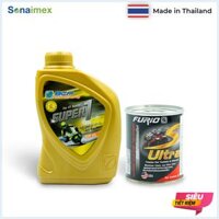 [COMBO TIẾT KIỆM] Combo 1 Chai nhớt xe tay ga BCP Thái Lan 0.8L - SUPER 1 SAE 10W40 API SL JASO MB + 1 Lon BCP S-Ultra 60mL dung dịch vệ sinh buồng đốt bình xăng con siêu sạch giúp giảm khói đen giật cục tiết kiệm nhiên liệu