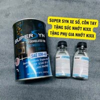 [COMBO TIẾT KIỆM] Dầu Nhớt Xe Số Xe Côn Tay Super Syn 10w40 946ml + TẶNG SÚC NHỚT VÀ PHỤ GIA KIXX