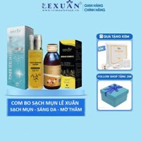 Combo Tinh Chất Sạch Mụn Lê Xuân Cosmetic - 1 Mụn 1 Toner HA - Tri Mụn Lê Xuân Chính Hãng - Sạch mụn sáng da mờ thâm nám