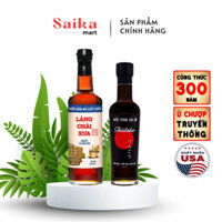 Combo Tinh Tế Gồm 01 Chai Nước Mắm Làng Chài Xưa Nhãn Xanh 500ml và Nước Tương Shiitake 250ml