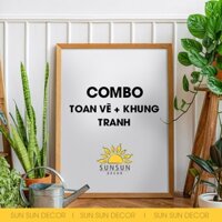 COMBO toan vẽ tranh + khung tranh kích thước 40x50,40x60, 50x50, 50x60, 50x70, 30x60...