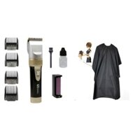 Combo Tông Đơ Cắt Tóc Chuyên Nghiệp G5 Lưỡi Sắc - Tăng ĐƠ Hớt Tóc Trẻ Em, Người Già (Có Pin Sơ Cua) + Áo Choàng