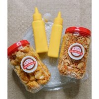 COMBO TÓP MỠ: 300gr bánh tráng 200gr ruốc hành phi, 150gr tóp mỡ rim mắm tỏi ớt+bơ béo