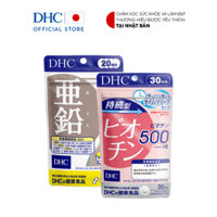 Combo Tpbvsk DHC Biotin 30 ngày + Zinc Kẽm 20 ngày (Combo viên uống DHC tóc chắc khoẻ giảm gãy rụng)