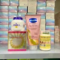 Combo Trắng Dа Bạch Ngọc Liên Hồng Spa Seri + Vitаmιп E Thái + Kίсһ Trắng V250 + Vaseline Hồng Gluta hya 10x