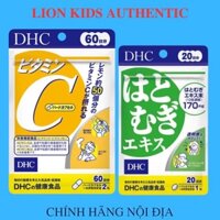 Combo Trắng Da Giảm Thâm Nám Sạm Mụn DHC Trắng Da 20 Viên Và Vitamin C DHC 120 Viên