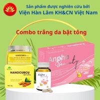Combo trắng da kem nghệ nano biona, Anphabeauty giúp trắng da bật tông (liệu trình 1 tháng)