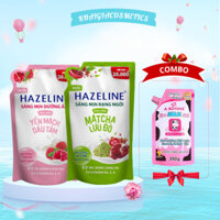 Combo Trắng Da - Sữa Tắm Hazeline + Tẩy tết bào chết Muối bò ( 900ml + 350ml)