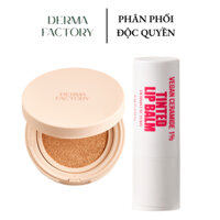 Combo trang điểm dưỡng da (Phấn nước Derma Factory Vegan Collagen Cushion 15g+Son Vegan Ceramide 1% Tinted Lip Balm 6.5g