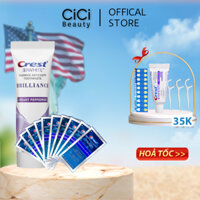 Combo trắng răng Miếng dán trắng răng Crest Professional + Kem đánh răng Crest 3D (7 ngày)