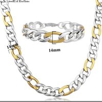 COMBO TRANG SỨC NAM INOX VÒNG CỔ VÀ LẮC TAY