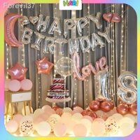 Combo trang trí sinh nhật happy birthday 50 bong bóng kèm đèn Led và đủ đồ phụ kiện trang trí tiệc cho bé trai, gái CB05