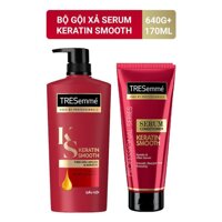 Combo Tresemme Dầu gội Keratin Smooth 640g & Kem xả Tinh chất Serum Keratin Smoonth 170ml