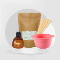 Combo triệt lông tiết kiệm Sáp Wax Nóng Kèm Mỡ trăn và chén nấu sáp silicon