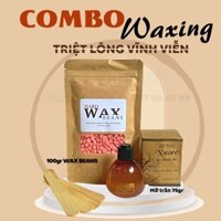 Combo Triệt Lông Vĩnh Viễn, Viên Sáp Hard Wax Bean và Mỡ Trăn, Hạt Wax Lông