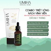 Combo triệt lông vĩnh viễn UMIHA với Mỡ trăn nguyên chất U Minh Hạ và Kem tẩy lông UMIHA an toàn tiết kiệm tại nhà - Triệt Lông Nách