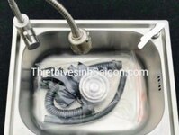 Combo Trọn bộ bồn rửa chén inox 1 ngăn có vòi rửa chén