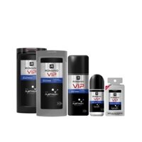 Combo Trọn Bộ Romano Vip 2020: Dầu gội 180g + Sữa tắm 180g + Xịt khử mùi 150ml + Lăn 50ml + Nước hoa bỏ túi 18ml