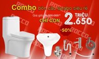 COMBO TRỌN BỘ THIẾT BỊ VỆ SINH ROCCO HÀN QUỐC 2650