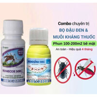 Combo trừ muỗi trong gia đinh và chuồn trại (gồm 1 chai permicide 100ml, 1 chai fendona 50ml) pha cho 10 lít nước