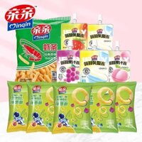 [Combo trực tiếp] Kính gửi, combo snack 11 gói, que tôm, bánh konjac, snack thèm ăn