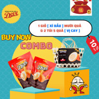 Combo trứng gà ăn liền Devi vị xì dầu, cay ( 1 giỏ xì dầu 10 quả, 2 túi cay 5)