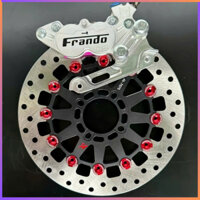 Combo Trước Tặng Dây Dầu Morin: Heo 4Pis Frando Kèm Pát CNC Gắn Đĩa KingDrag 4 lỗ size 267mm