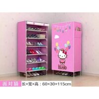 Combo Tủ dép 6 tầng 3D Hello Kitty