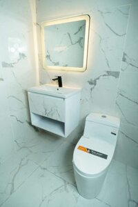 Combo Tủ Lavabo 1 cửa kéo vân mây 1 hộc tủ Nhựa PVC Cao Cấp TLVB027