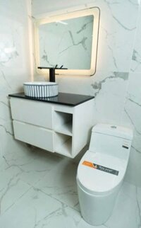 Combo Tủ Lavabo 2 cửa kéo 2 hộc tủ Nhựa PVC Cao Cấp TLVB04