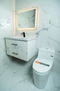 Combo Tủ Lavabo 2 cửa kéo vân mây Nhựa PVC Cao Cấp TLVB021