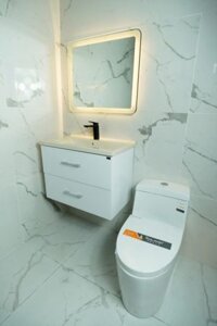 Combo Tủ Lavabo 2 cửa kéo trắng Nhựa PVC Cao Cấp TLVB024