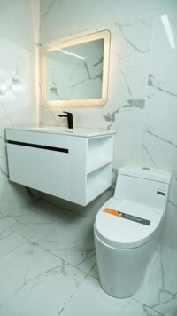 Combo Tủ Lavabo cửa kéo 2 hộc bên Nhựa PVC Cao Cấp TLVB020