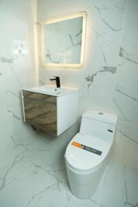 Combo Tủ Lavabo cửa kéo vân gỗ Nhựa PVC Cao Cấp TLVB030